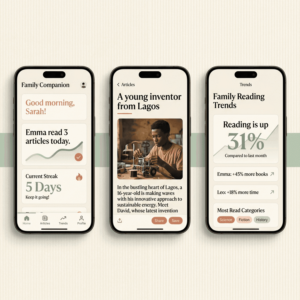A native iOS/Android companion app for parents that turns existing teacher-facing data into a parent-friendly home surface